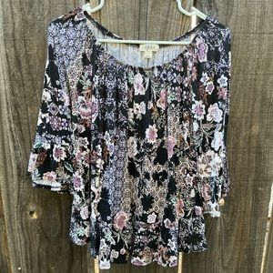 Style & Co beautiful bohemian style blouse